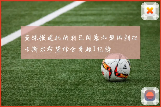 英媒报道托纳利已同意加盟热刺纽卡斯尔希望转会费超1亿镑